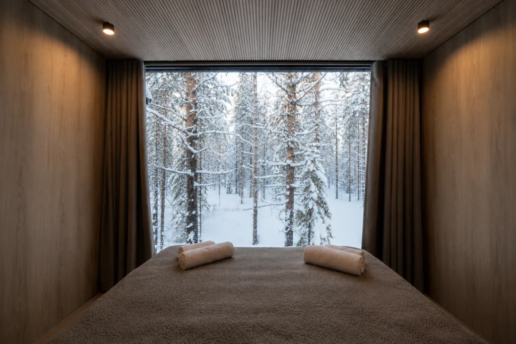 Standard Villa bedroom with a winter view