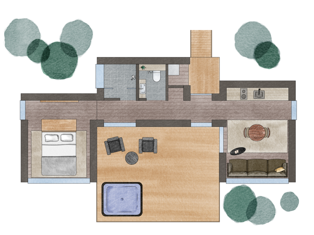 Floor plan of the Superior Villa
